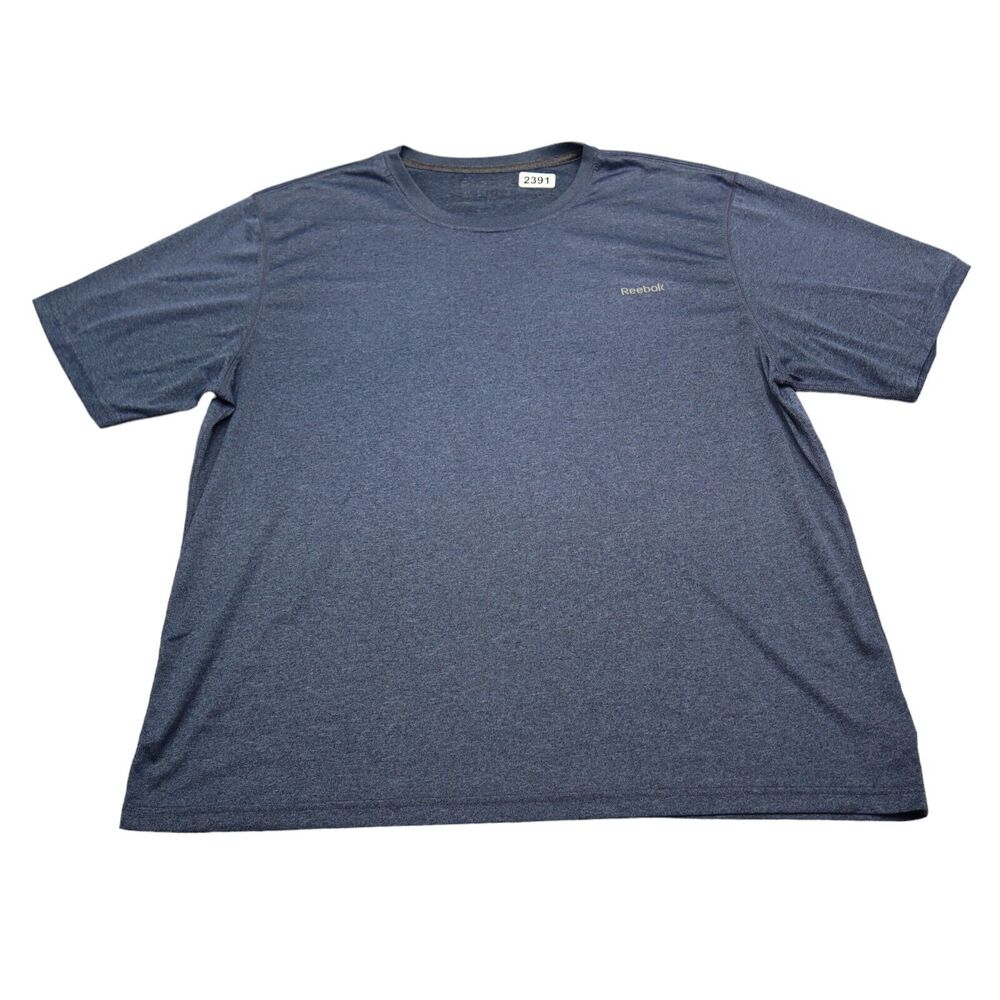 Reebok Shirt Mens XL Blue Stretch Workout Gym Running Workwear Cross Fit